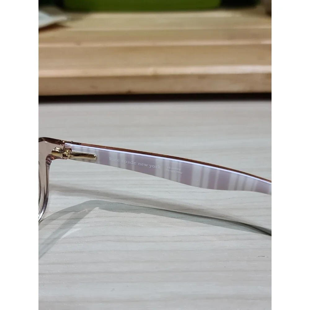 Kate Spade Brylie Eyeglasses - QGX Beige Strip White New